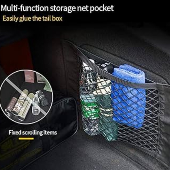 Car Back Rear Trunk Storage Net Seat Elastic String Net Magic storage net - Picture 2 of 9